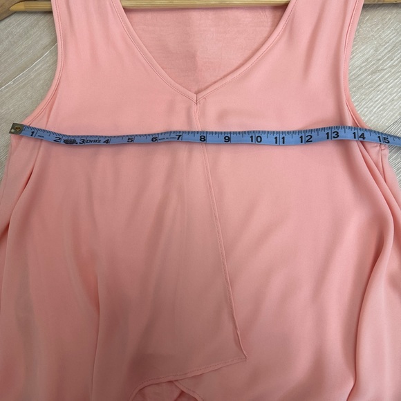 Bar III Womens Layered Split-Back Tank Top Size XS Peach - Picture 4 of 6